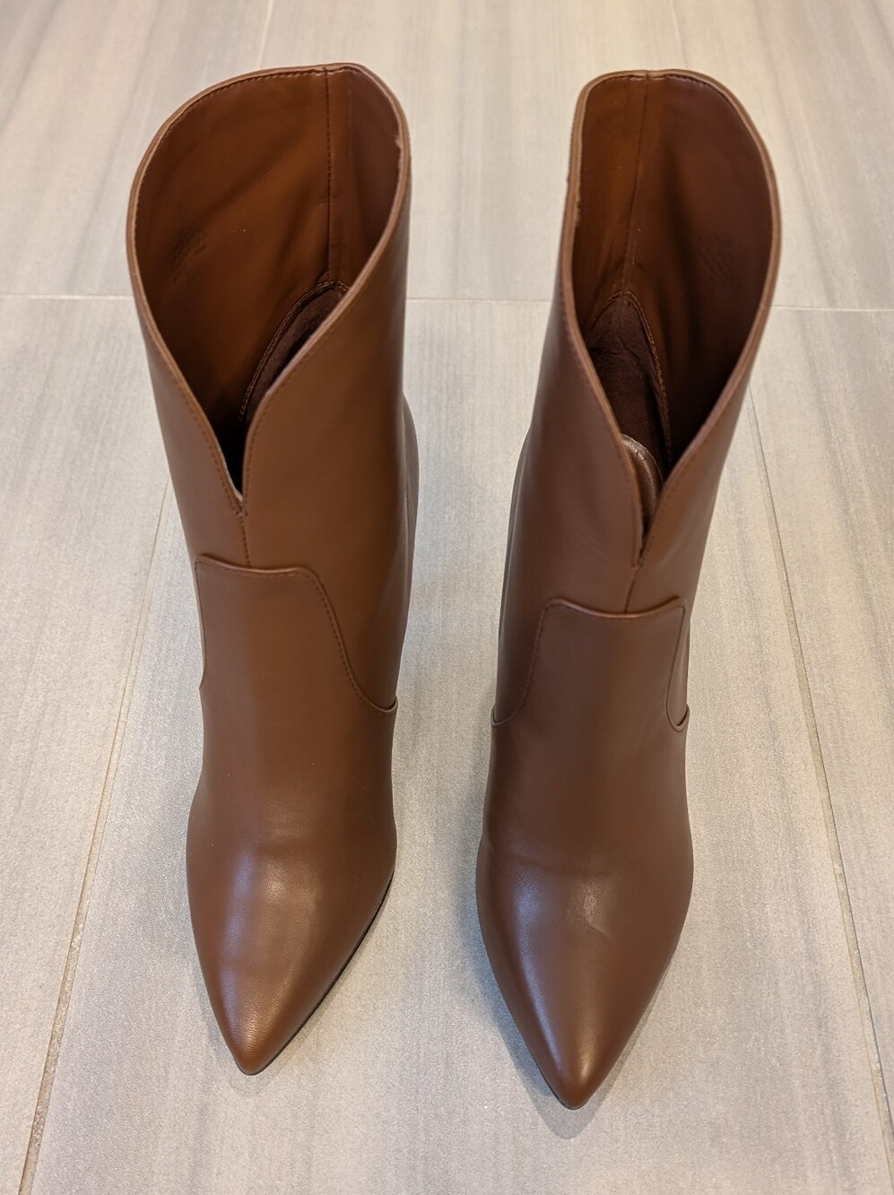 NIB Nine West Tolate Brown Leather Women Booties